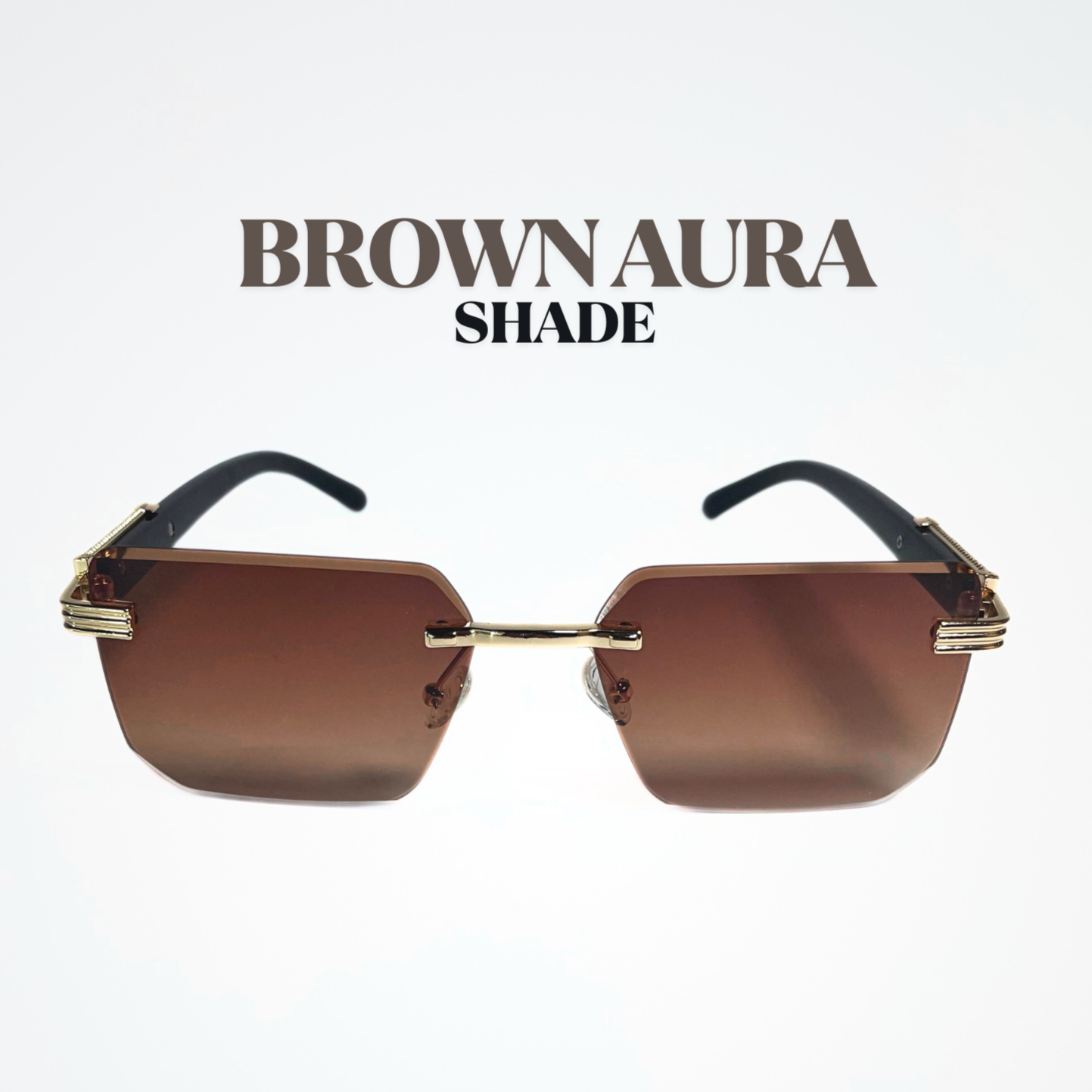 Rimless Brown Aura Shade (Premium Quality).