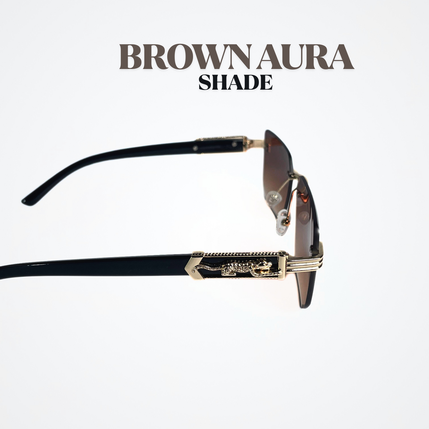Rimless Brown Aura Shade (Premium Quality).