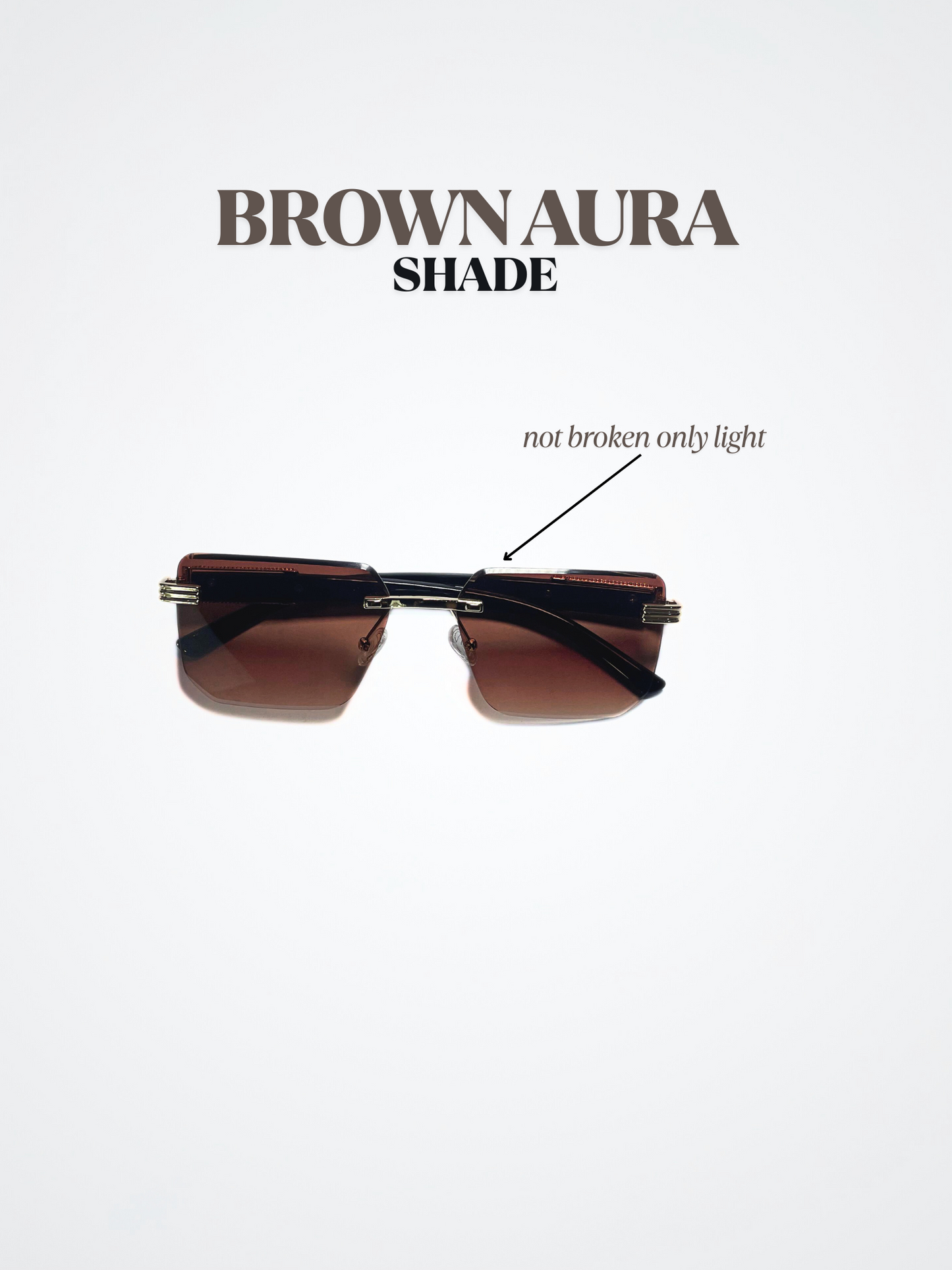 Rimless Brown Aura Shade (Premium Quality).