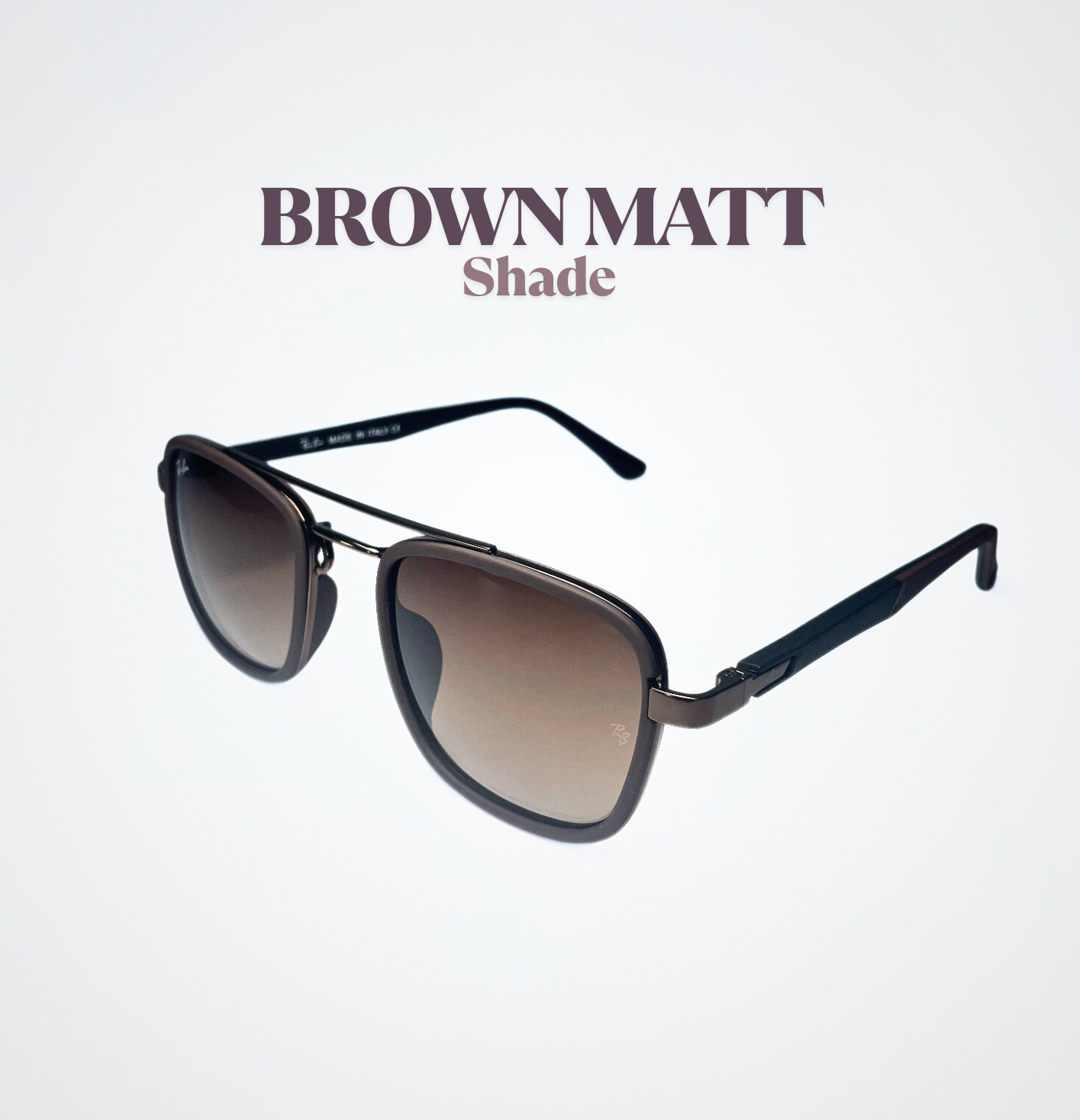 Rayban Brown Matt (Polarized and premium quality).
