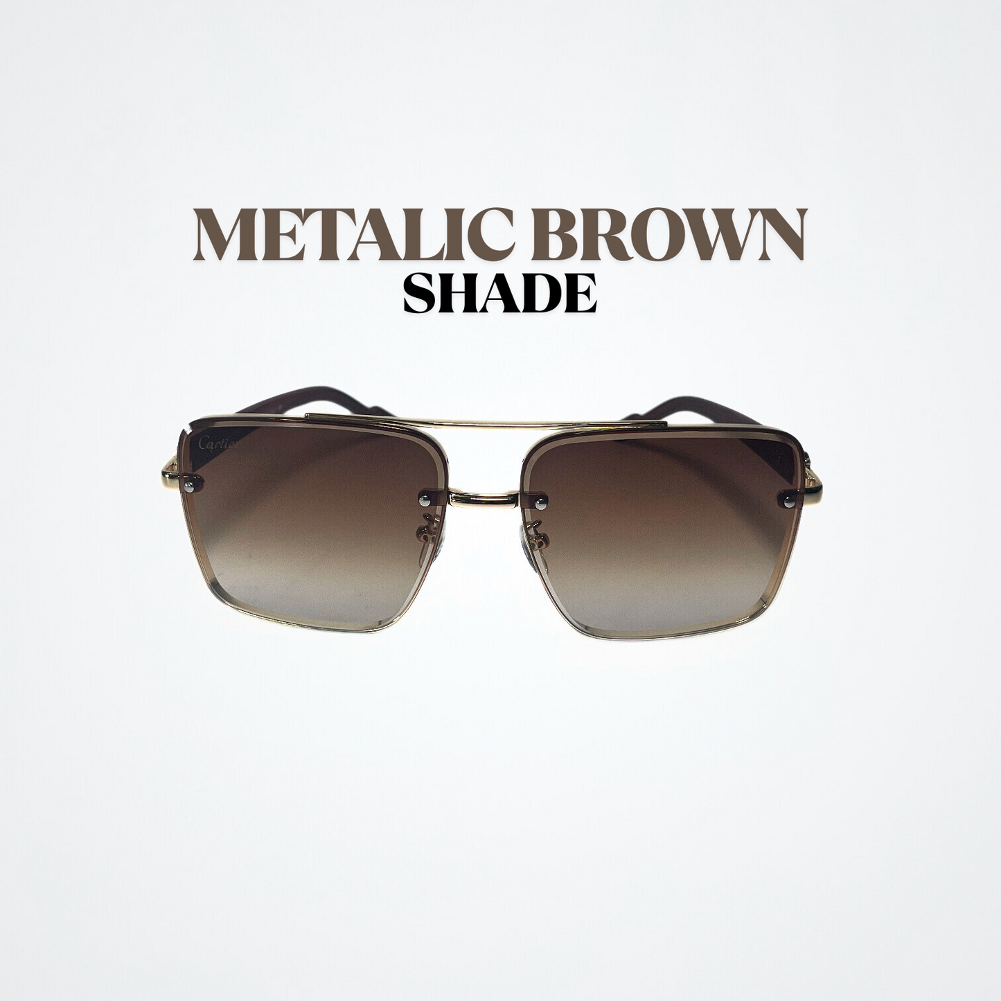 Metallic Brown Woodline Sunglasses