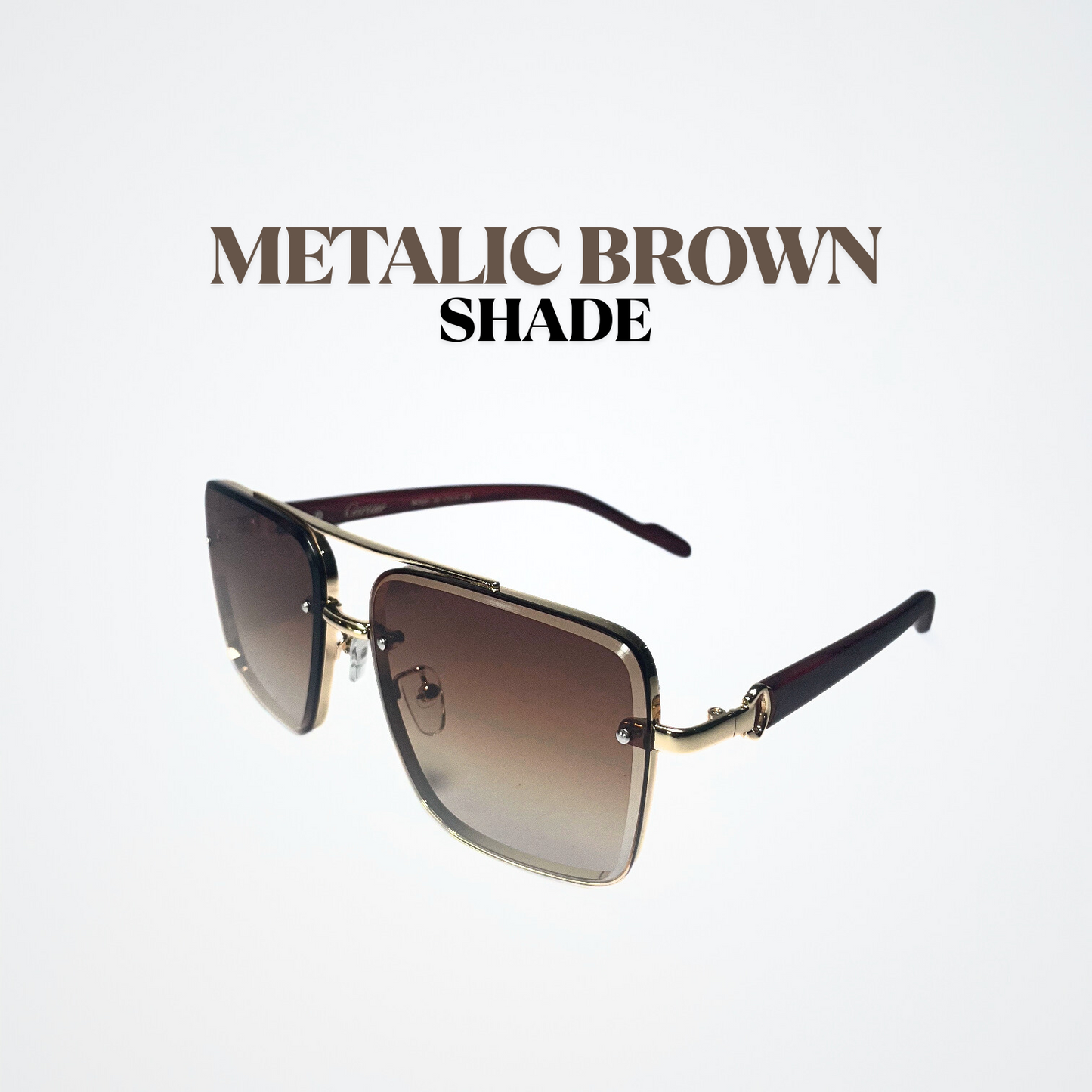 Metallic Brown Woodline Sunglasses
