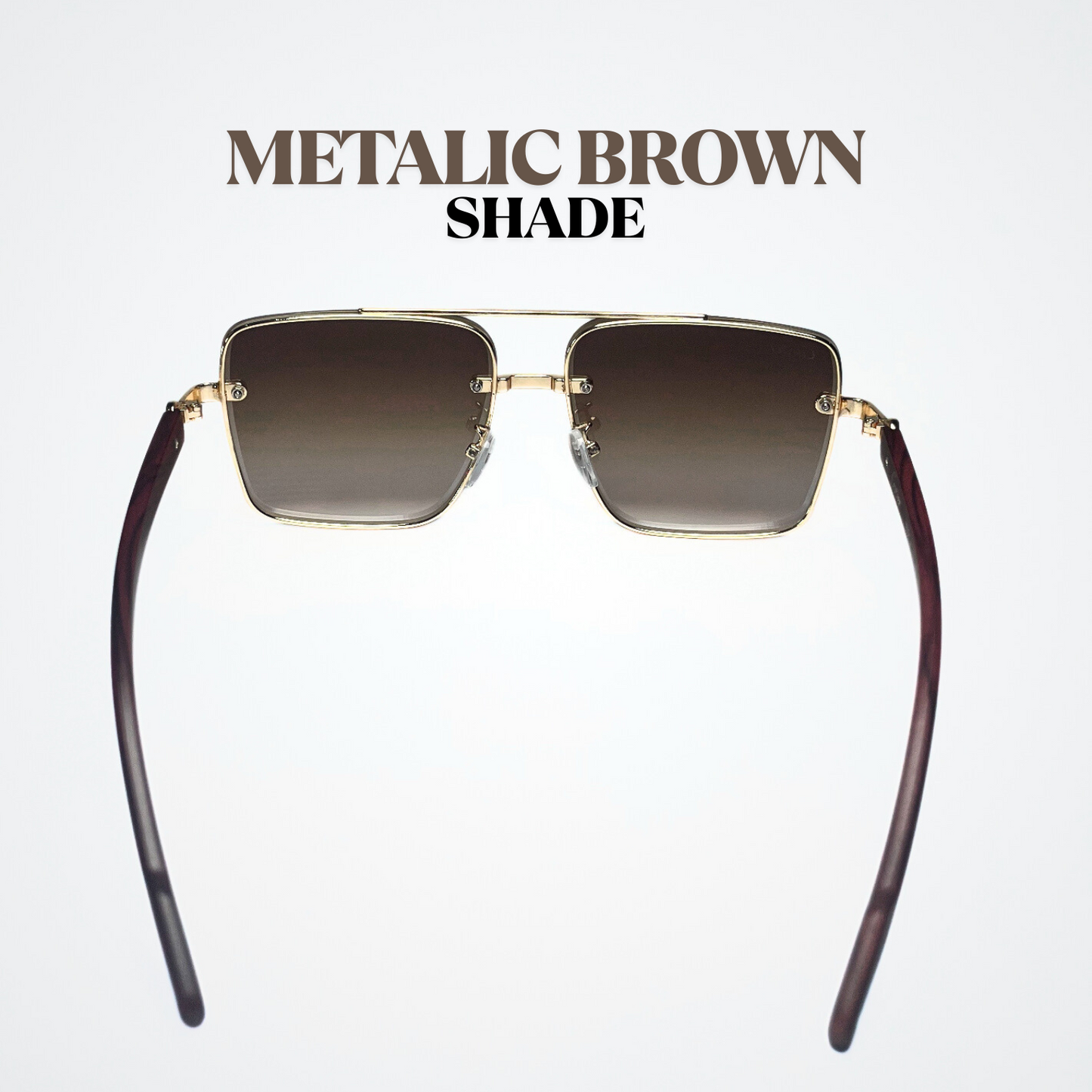 Metallic Brown Woodline Sunglasses