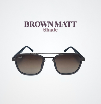Rayban Brown Matt (Polarized and premium quality).