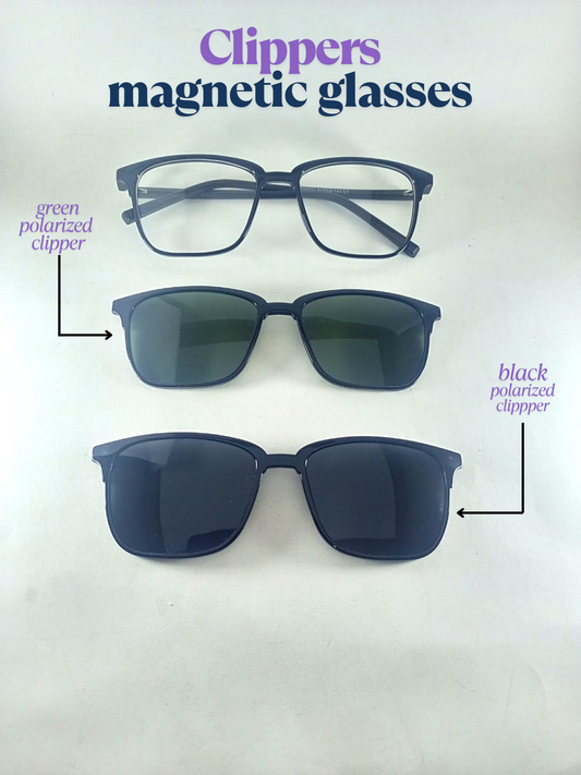 Clip-on Sunglasses + Normal Glasses.