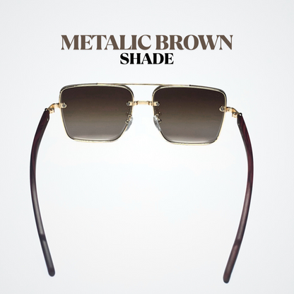 Metallic Brown Woodline Sunglasses