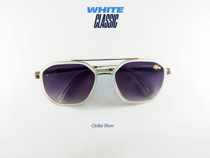 White Classic Sunglasses (polarized and premium quality).