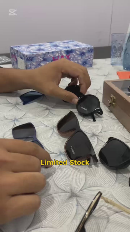 Special Black Edition Clip-on Sunglasses + Normal Glasses