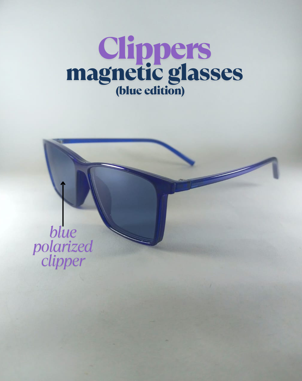 Blue Edition Clippers glasses with two clippers